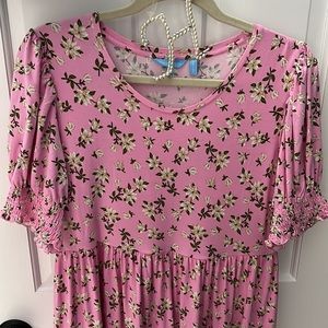 Never worn Draper James Pink Magnolias Dress Size L